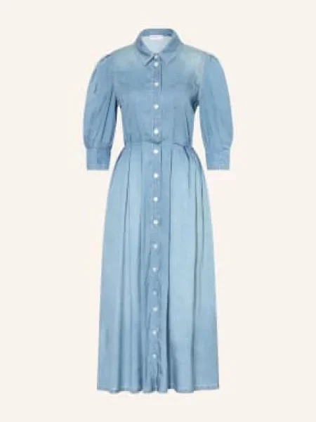 Marella Sukienka Koszulowa Mlscerchia W Stylu Jeansowym Z Rękawami blau niebieska