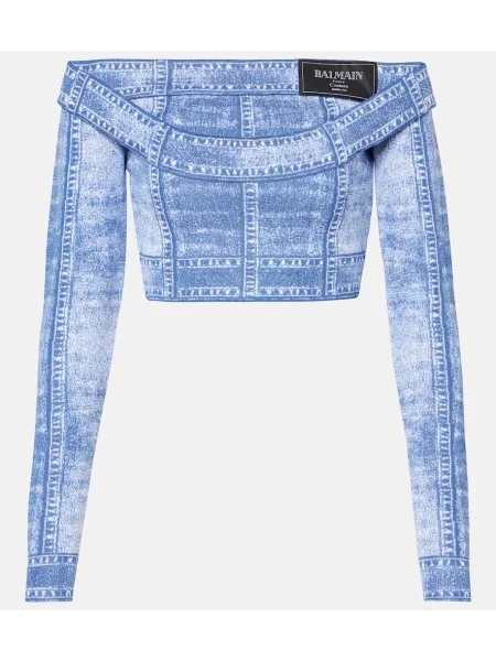 Cropp top Balmain albastru