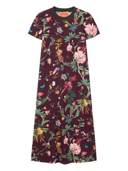 Rochie La Doublej cu model floral cu imagine de costum violet