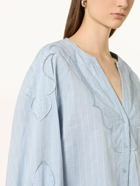 Ivi Collection Bluzka Z Ozdobnymi Kamykami blau