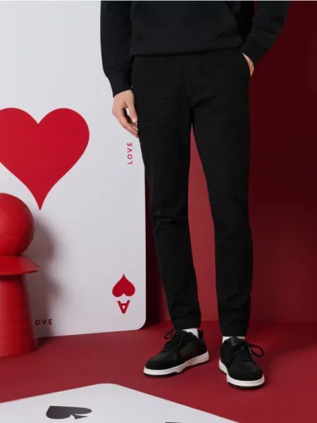 Sinsay Jeansy jogger czarny