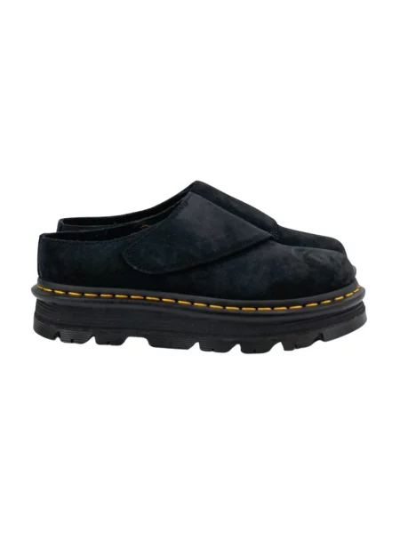 Klapki Dr. Martens zamszowe czarne