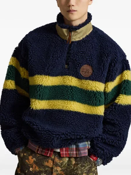 Șosete Polo Ralph Lauren cu broderie în carouri de flanelă verde