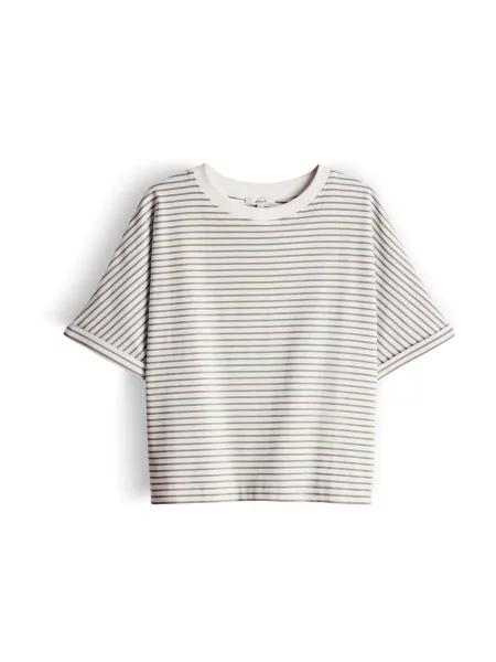 OPUS Tricou Sotel maro închis / natural alb