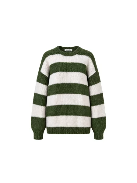 Noar studios Pulover verde alb