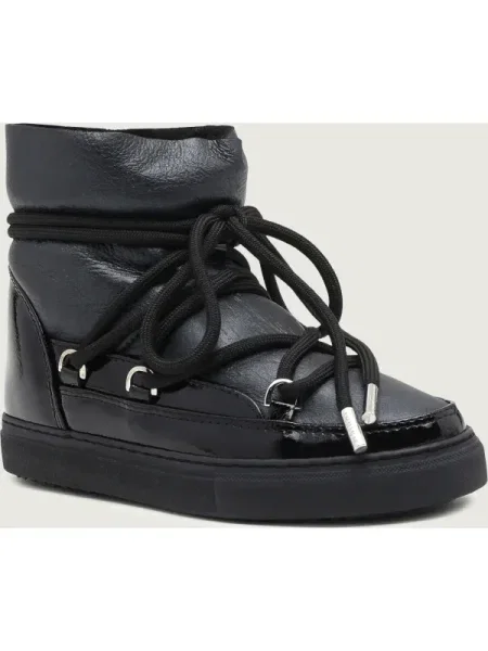 Inuikii bocanci de piele GLOSS negru