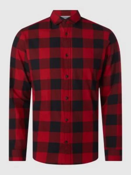 Koszula casualowa o kroju regular fit z diagonalu model ‘Gingham’ Jack & Jones