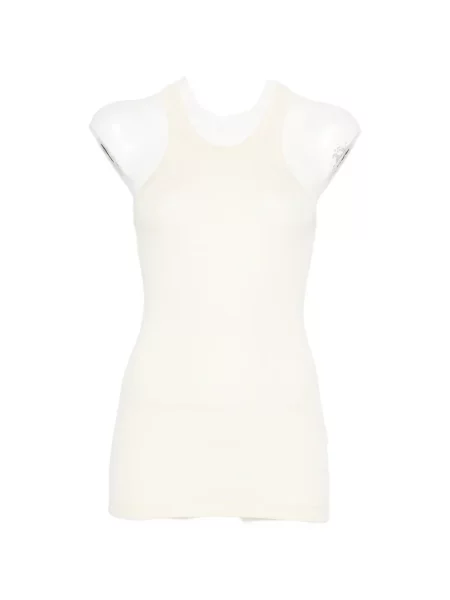 Top Sportmax cu nervuri galben