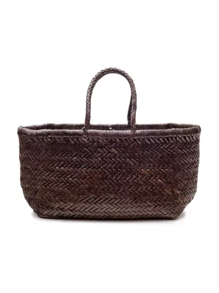 Mała torebka skórzana Dragon Diffusion skórzana brązowa