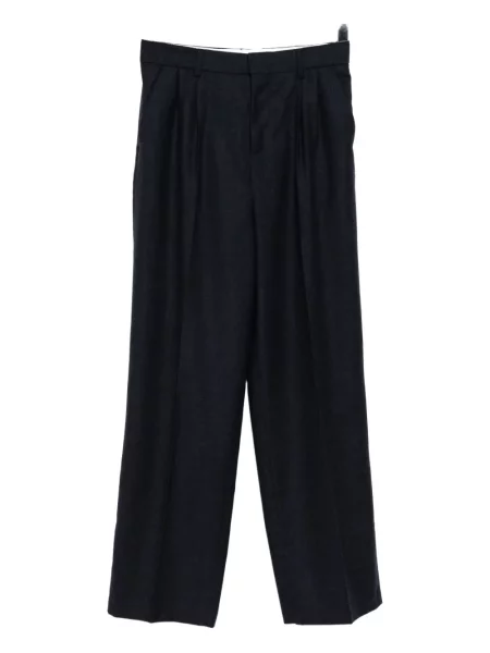 Pantaloni Lacoste de lână albastru