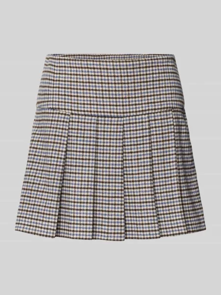 Spódnica linii A z imitacji skóry z elastycznym pasem model ‘TRIVIO’ Max&co.