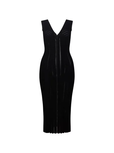 Rochie midi Elisabetta Franchi cu decolteu în V până la genunchi de costum negru