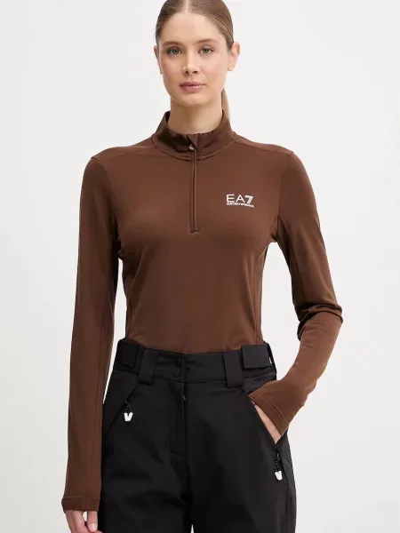 Emporio Armani hanorac cu imprimeu maro