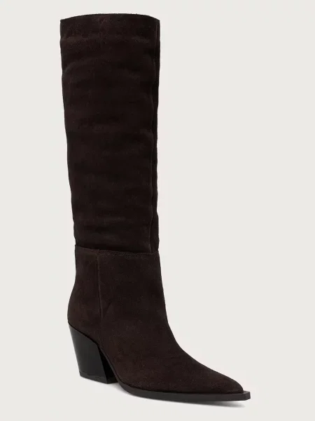 Steve Madden cizme pentru femei din piele întoarsă Menthe maro