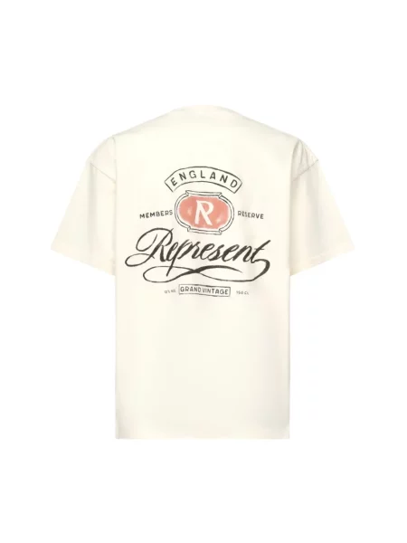 Koszulka Represent z logo retro beżowa