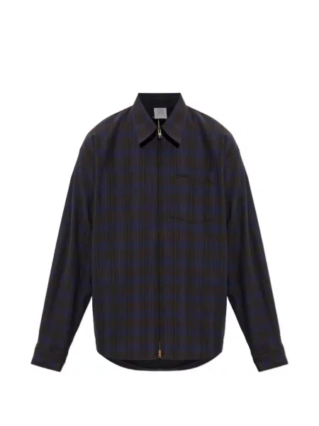 Geacă cămașă Vetements în carouri negru