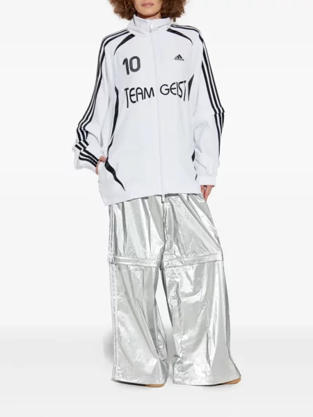 Cropp pantaloni Adidas cu model floral alb