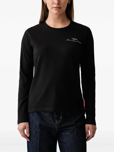 Lung tricou Aeronautica Militare cu autograf negru