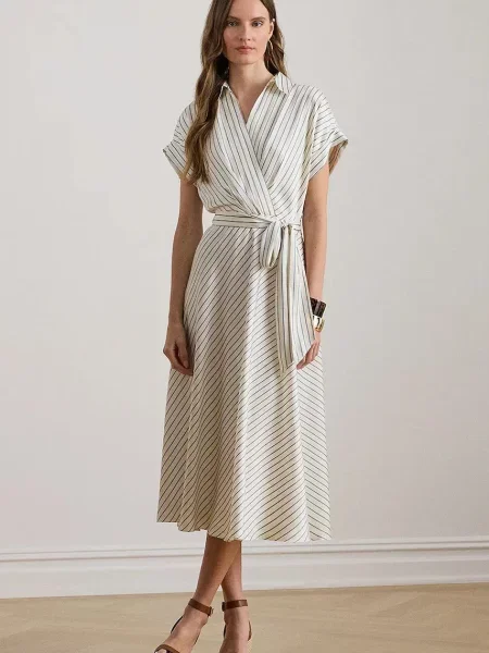 Šaty Lauren Ralph Lauren béžová