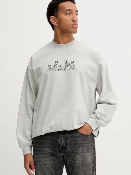 Kaotiko bluză gri cu imprimeu negru