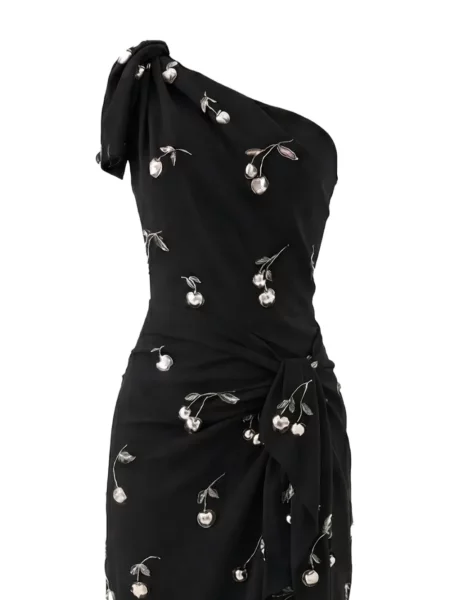 Rochie maxi Monse cu un umăr gol negru