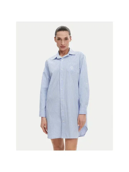 LAUREN RALPH LAUREN Naktiniai marškiniai Relaxed Fit mėlyna