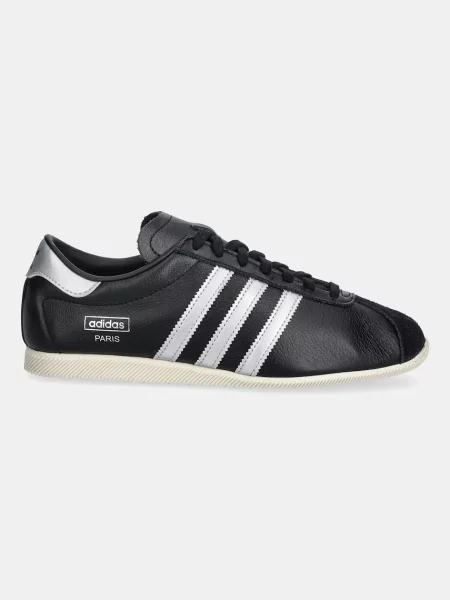 Δερμάτινα αθλητικά παπούτσια adidas Originals Paris W μαύρο