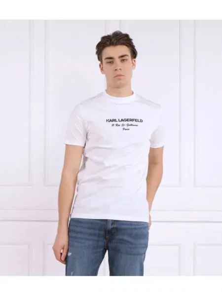 Karl Lagerfeld Tricou CREWNECK alb