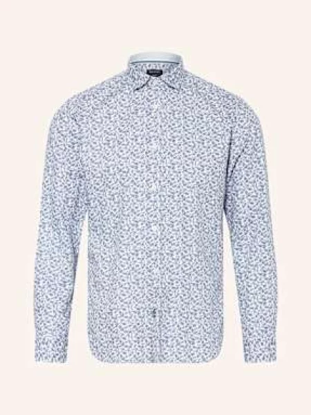 Olymp Košile Casual Regular Fit bílá/ tmavě modrá bílá