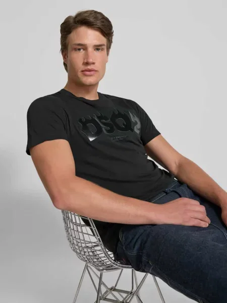 T-Shirt schwarz Dsquared2 czarna