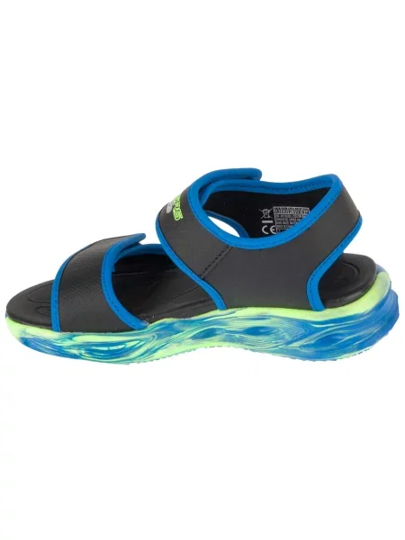 Sandały chłopięce S-Lights: Sola Glow Sandal Fusion Brights czarne