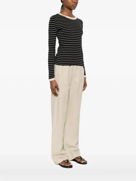 Tricou Enza Costa cu dungi negru