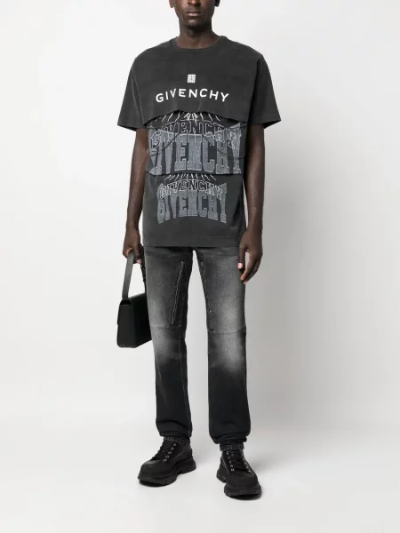 Scurt tricou Givenchy cu imagine gri