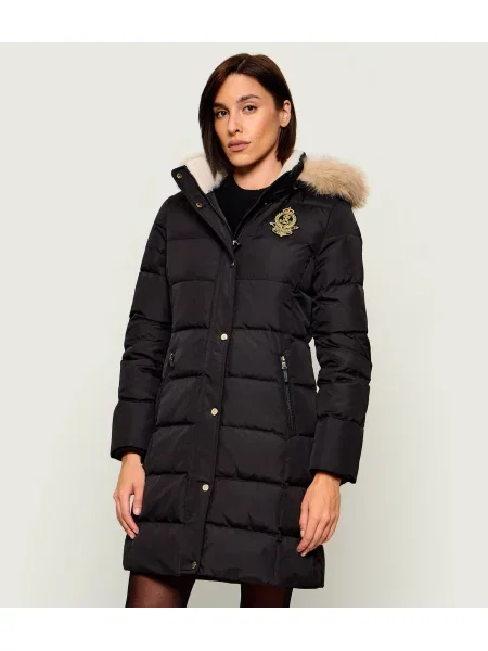 Hosszú kabát Lauren Ralph Lauren fekete