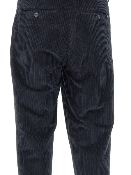 Pantaloni chino Re-hash de catifea cord albastru