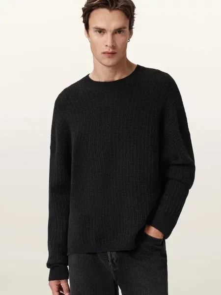 Шерстяной свитер Allsaints черный