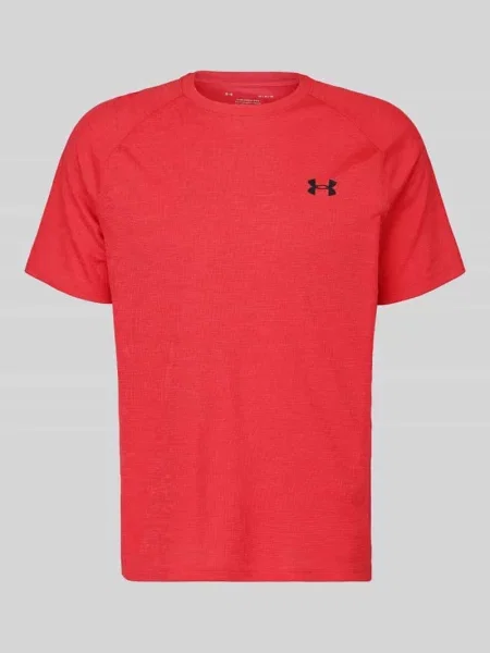 T-shirt sportowy o kroju regular fit z nadrukiem z logo Under Armour czerwona