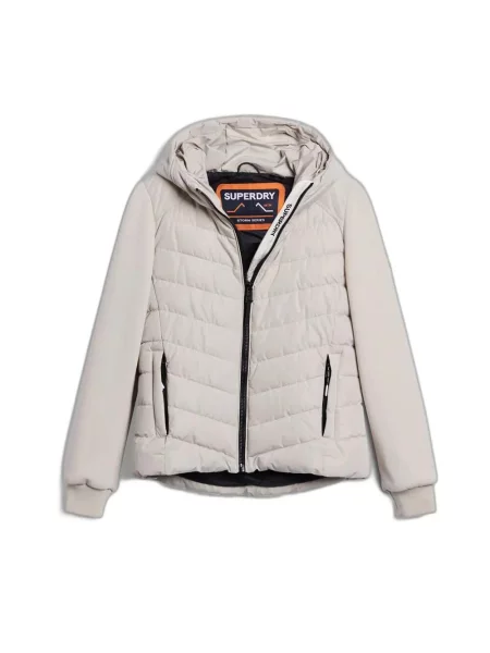 Kurtka z kapturem Superdry Storm Hybrid beżowa