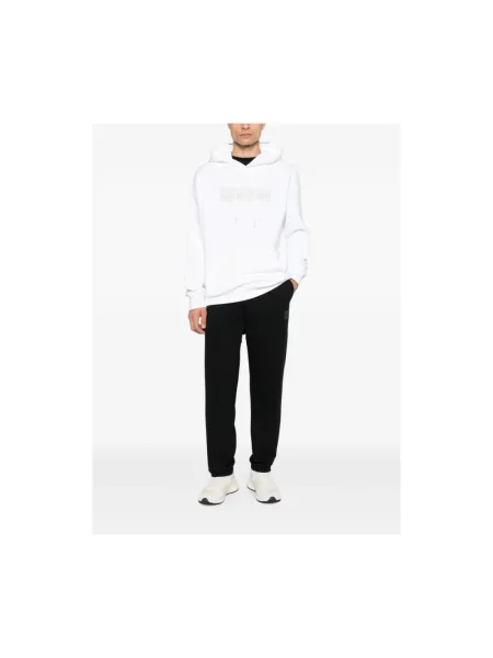 Bluza z kapturem Calvin Klein z kapturem z logo biała