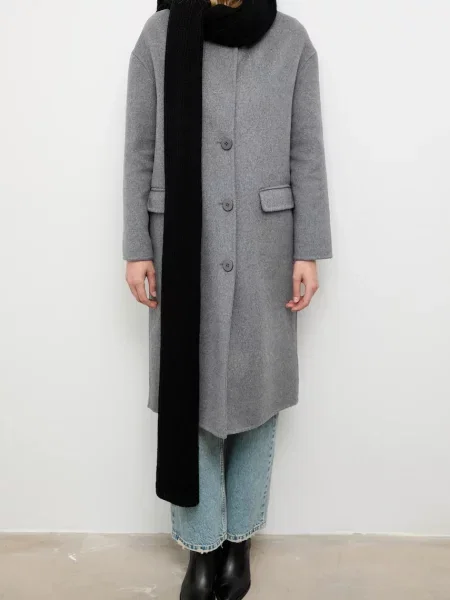 Vuneni šal Answear.LAB bez uzorka crna