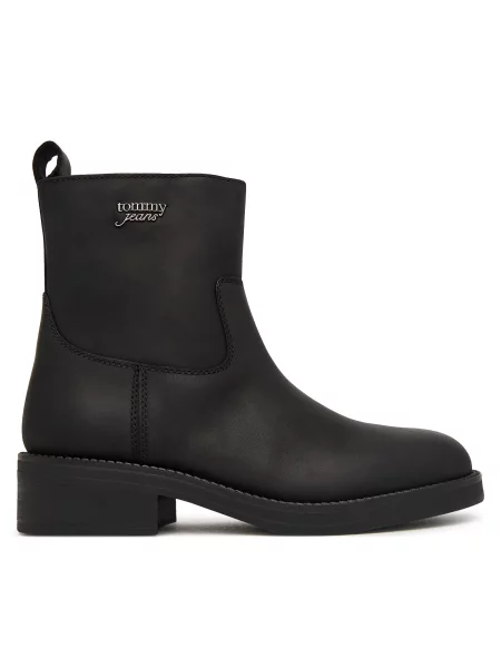 Botine Tommy Jeans Tjw Soft Sole Chelsea Boots Lth negru