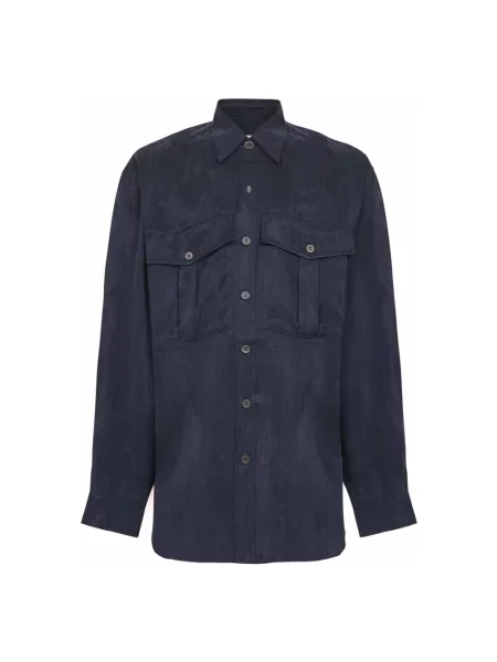 Koszula Dries Van Noten niebieska