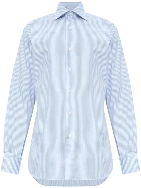 Cămașă Brioni cu dungi clasică albastru