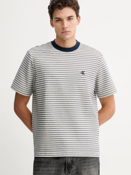 Kratka majica Calvin Klein mornarsko modra