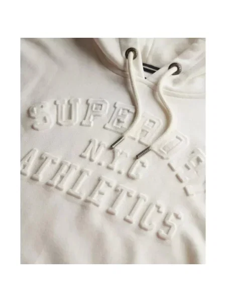 Bluza z kapturem Superdry Athletic Emboss biała