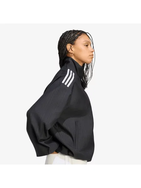 Jachetă adidas Blousy Check Track Top Black XS negru