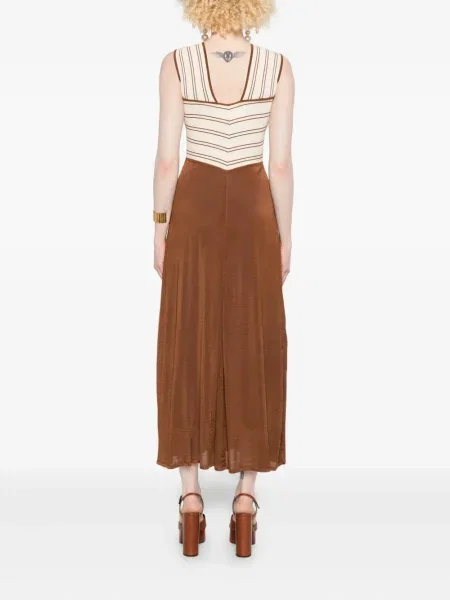 Rochie Zimmermann cu dungi de costum maro