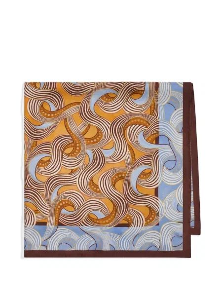 Fular Maliparmi de mătase cu imagine portocaliu