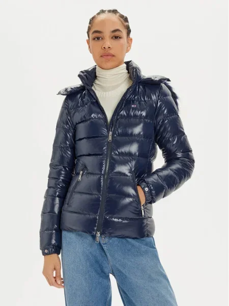 Tommy Jeans Geacă din puf Bleumarin