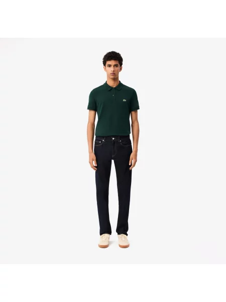 Lacoste Jeansy Slim Fit Ciemnoniebieskie niebieski